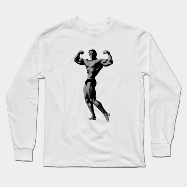 Arnold double biceps pose Long Sleeve T-Shirt by Golden Era Clothing